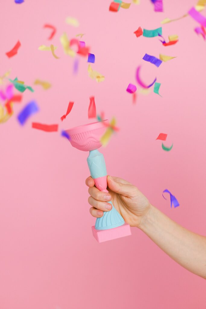 Celebration with an award